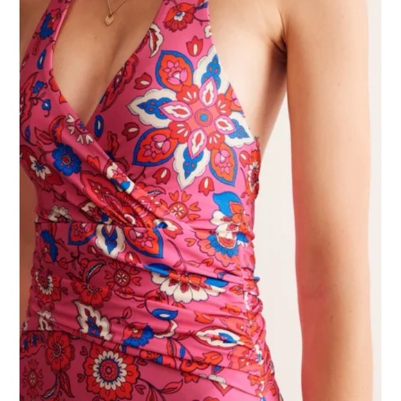 Boden Pink Floral One Piece Swimsuit - Picture 4 of 12